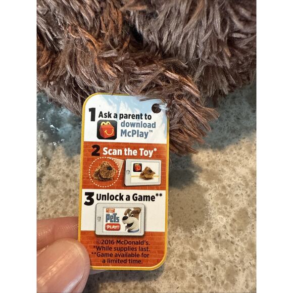 Secret Life Of Pets Set Of 2 Duke And Pops Happy Meal Toys‎ 5” Long - Picture 13 of 16